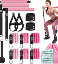 Pilates Bar Kit with Resistance Bands,Pilates Bar with Stackable Bands Workout Equipment for Legs,Hip,Waist and Arm,Exercise Fitness Equipment for Women & Men Home Gym Yoga Pilates