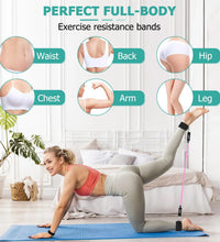 Pilates Bar Kit with Resistance Bands,Pilates Bar with Stackable Bands Workout Equipment for Legs,Hip,Waist and Arm,Exercise Fitness Equipment for Women & Men Home Gym Yoga Pilates
