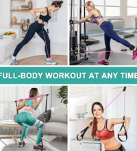 Pilates Bar Kit with Resistance Bands,Pilates Bar with Stackable Bands Workout Equipment for Legs,Hip,Waist and Arm,Exercise Fitness Equipment for Women & Men Home Gym Yoga Pilates