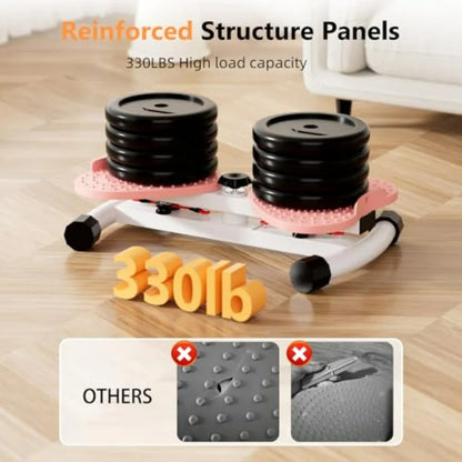 Waist Twister Machine Exercise, Ab Twister Board with 330 Lbs Weight Capacity Ultra-Quiet Pilates Board for Women Belly Fat Loss